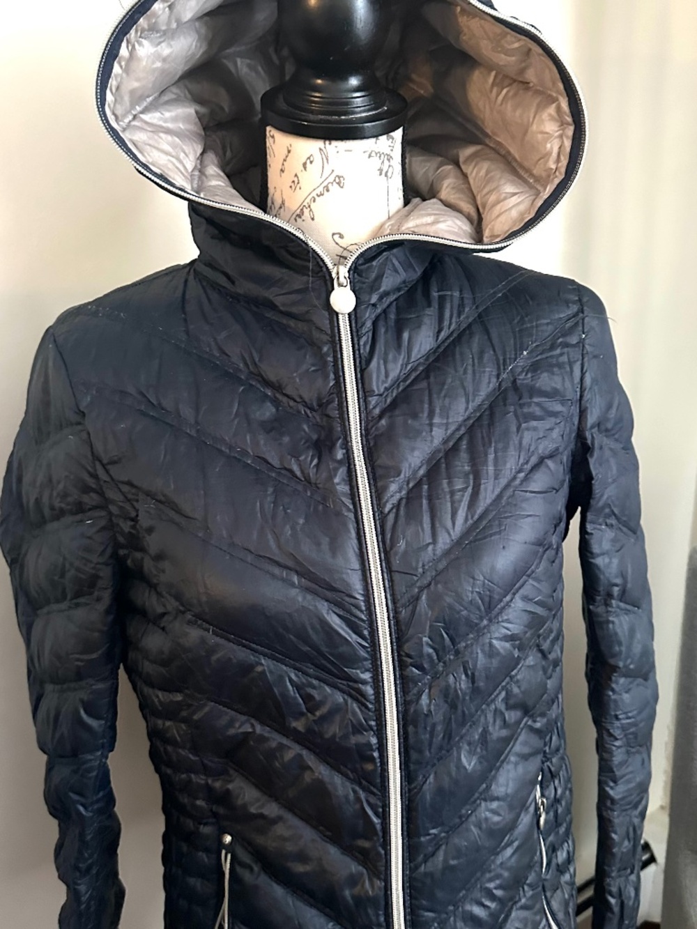 Navy Raincoat by Laundry - Size Small